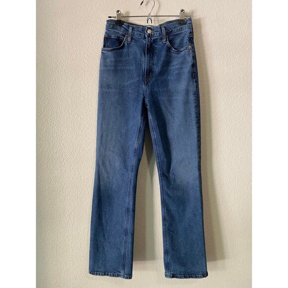 AGOLDE Vintage High Rise Boot Jeans US 27 Prophecy Mid Blue Wash Denim Classic - Picture 10 of 11